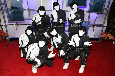 Hip-hop dance crew Jabbawockeez surprises guests with high-energy performance at the grand opening gala of MGM National Harbor on December 8, 2016.